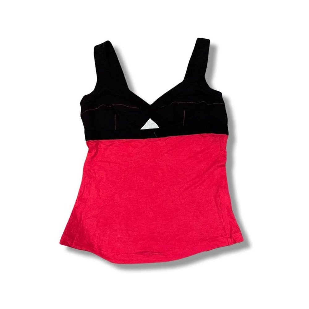 Y2K Bright Pink and Black Top